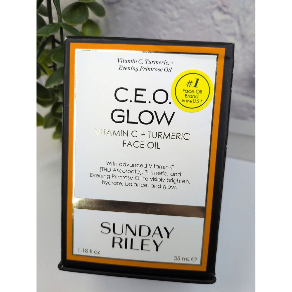 NIB🌿Sunday Riley CEO Glow Vitamin C Turmeric Face Oil1.18Fl oz/35mL #1 in USA!